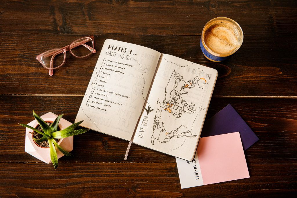 Un nuevo viaje, café y libreta